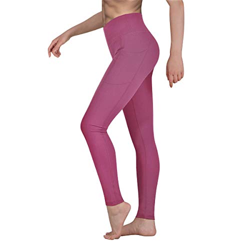 Gimdumasa Pantalón Deportivo de Mujer Cintura Alta Leggings Mallas para Running Training Fitness Estiramiento Yoga y Pilates GI188