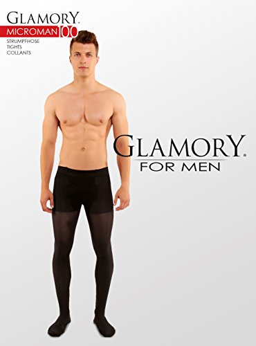 Glamory Microman 100 leggings deportivos, Negro, L para Hombre