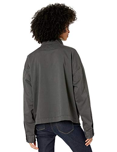 Goodthreads Cropped Utility Jacket Outerwear-Jackets, Gris Oscuro, US (EU XS-S)