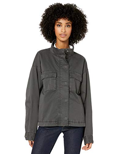 Goodthreads Cropped Utility Jacket Outerwear-Jackets, Gris Oscuro, US (EU XS-S)