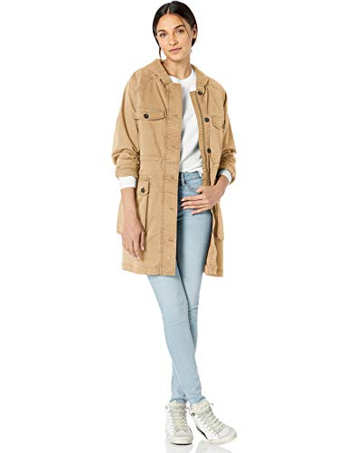 Goodthreads Hooded Utility Jacket Outerwear-Jackets, Bronceado, US S (EU S - M)