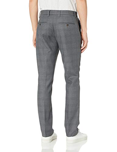 Goodthreads - Pantalón chino pitillo antiarrugas para hombre, gris, cuadros (Grey Glen Plaid), 35W x 28L