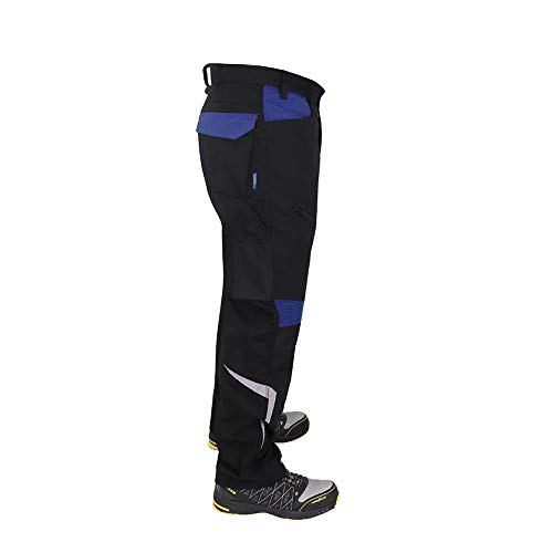 Goodyear Workwear GYPNT010 - Pantalones de trabajo para hombre, con bolsillos y bolsillos, color negro/azul real, talla 30 Regular