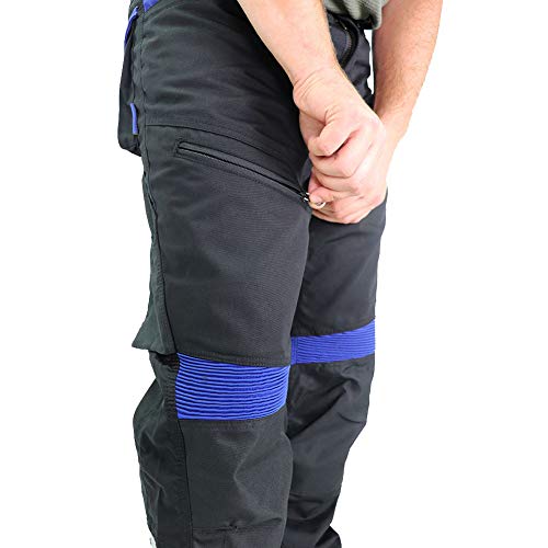 Goodyear Workwear GYPNT010 - Pantalones de trabajo para hombre, con bolsillos y bolsillos, color negro/azul real, talla 30 Regular