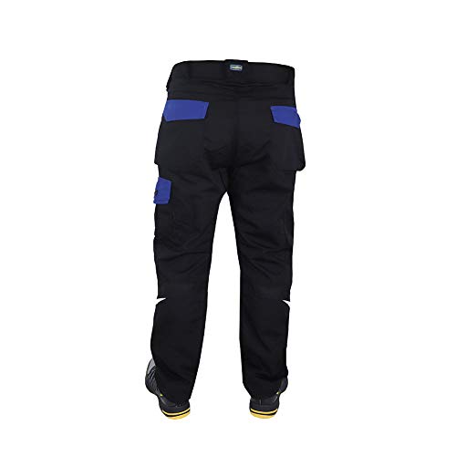 Goodyear Workwear GYPNT010 - Pantalones de trabajo para hombre, con bolsillos y bolsillos, color negro/azul real, talla 42 Regular
