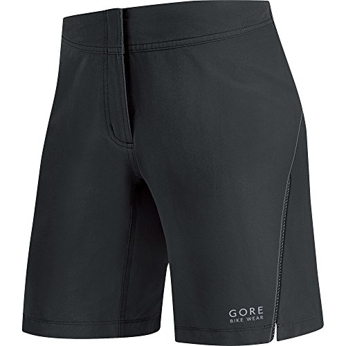 GORE BIKE WEAR Pantalones Cortos Ciclismo, Mujer, Súper Ligeros, Elásticos, GORE Selected Fabrics, LADY Shorts, Talla 40, negro, TLELSP990005