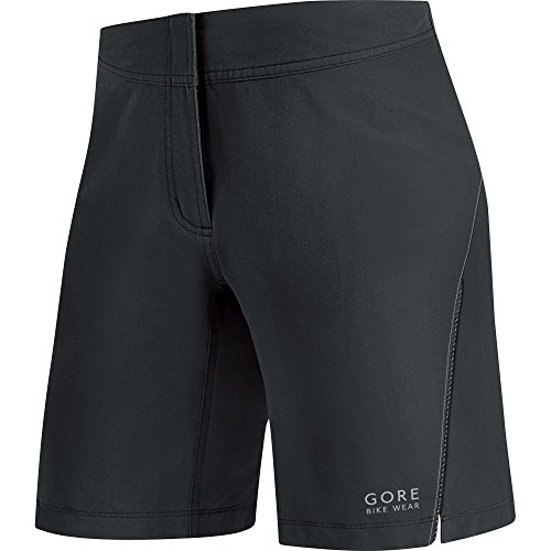 GORE BIKE WEAR Pantalones Cortos Ciclismo, Mujer, Súper Ligeros, Elásticos, GORE Selected Fabrics, LADY Shorts, Talla 40, negro, TLELSP990005
