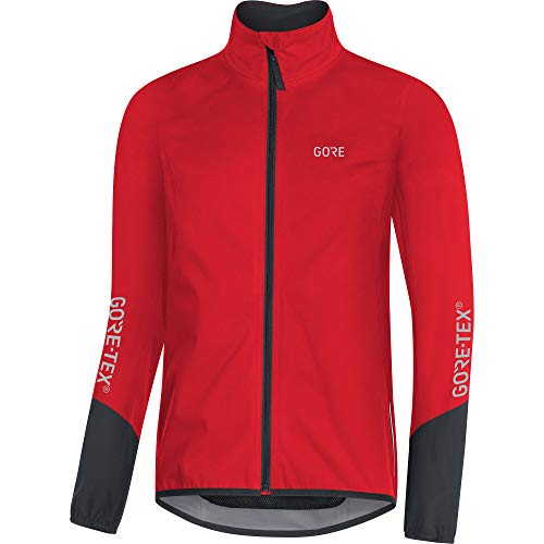 GORE WEAR C5 Chaqueta de ciclismo de hombre GORE-TEX, L, rojo/negro