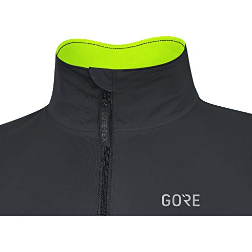 GORE WEAR C5 Chaqueta de ciclismo de hombre GORE-TEX, M, negro/amarillo neón