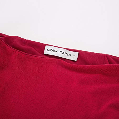 GRACE KARIN Falda de Tubo Corta para Mujer Negro para Fiesta Mini Cintura Alta M CL2523-1