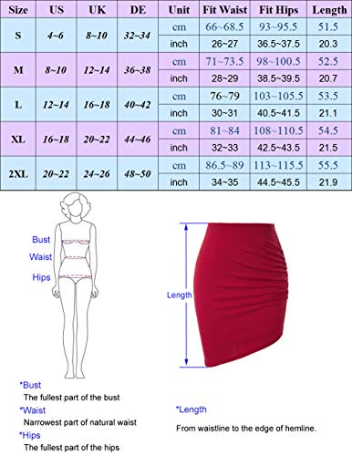 GRACE KARIN Falda de Tubo Corta para Mujer Negro para Fiesta Mini Cintura Alta M CL2523-1