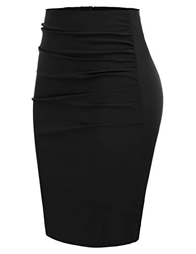 GRACE KARIN Mujer Falda Corta de Tubo para Mujer Negro Vintage Falda de Fiesta de Còctel Tamaño S CL866-1