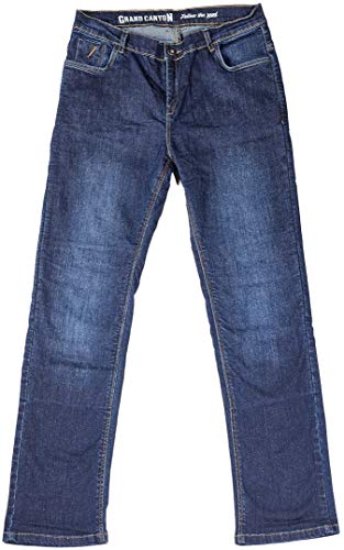 Grand Canyon Hornet - Pantalones vaqueros cortos para moto (talla 44), color azul