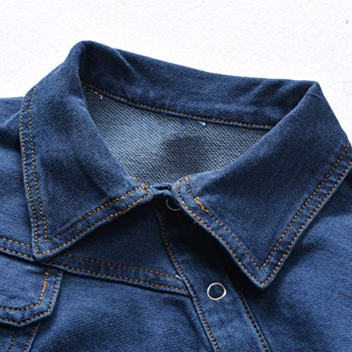 greatmtx Mameluco para bebé recién nacido, pantalones vaqueros, mono de manga larga para bebés y niñas