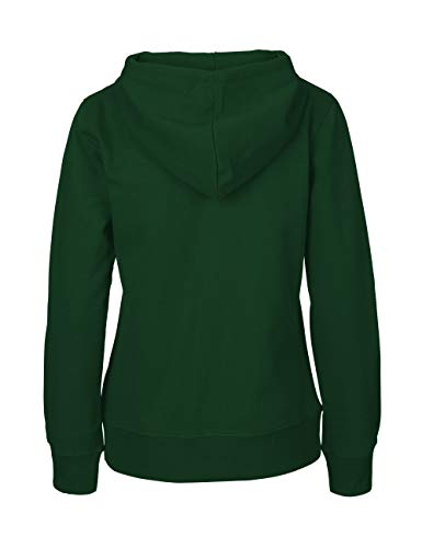 Green Cat Chaqueta con capucha para mujer, 100% algodón orgánico. Certificado de comercio justo, Oeko-Tex y Ecolabel verde botella XXL