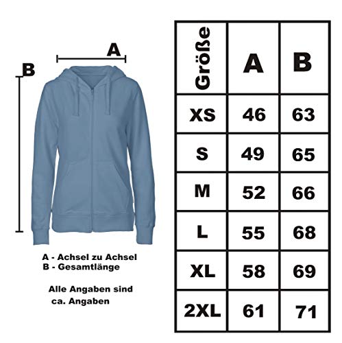 Green Cat Chaqueta con capucha para mujer, 100% algodón orgánico. Certificado de comercio justo, Oeko-Tex y Ecolabel verde botella XXL