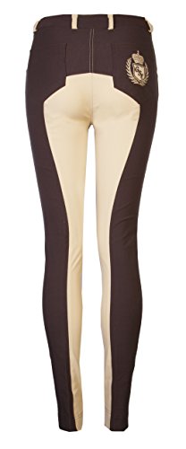 GS Equestrian de Micro – Pantalones para Mujer, Color Beige, Talla UK 6