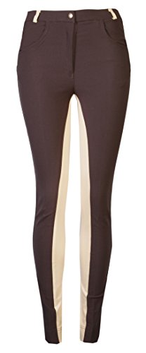 GS Equestrian de Micro – Pantalones para Mujer, Color Beige, Talla UK 6