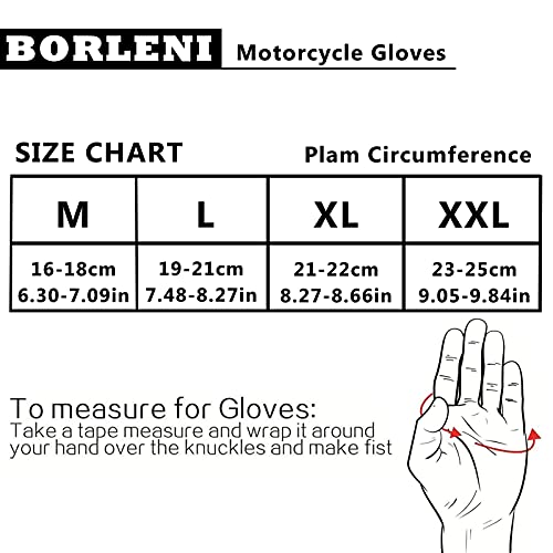 Guantes de Moto, Dedo Completo Guantes de Moto con Pantalla Táctil Guantes de Nudillos