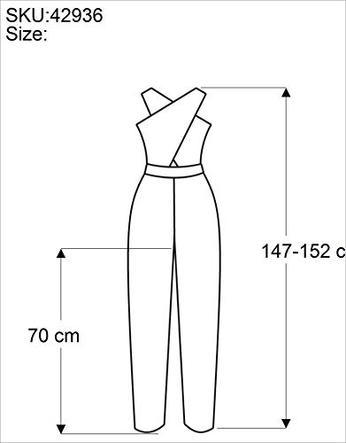 GURU SHOP Peto pantalón de peto, mono bordado, para mujer, rojo, sintético, talla: 38, pantalones largos, ropa alternativa azul vaquero 40