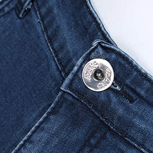 Gusspower Pantalones Vaqueros Hombres Rotos Pitillo Slim Fit Skinny Pantalones Casuales Elasticos Agujero Pantalón Personalidad Jeans (Azul Oscuro D, S)