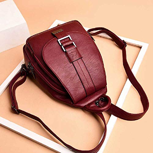 GZHZH Canguro Nuevo Bolso De Pechuga Femenino Versión Coreana,Mini-Falda,Doble Hombro,Mochila De Mujer Flexible,polivalente Azul Gifted Bolso de Mano Resaca