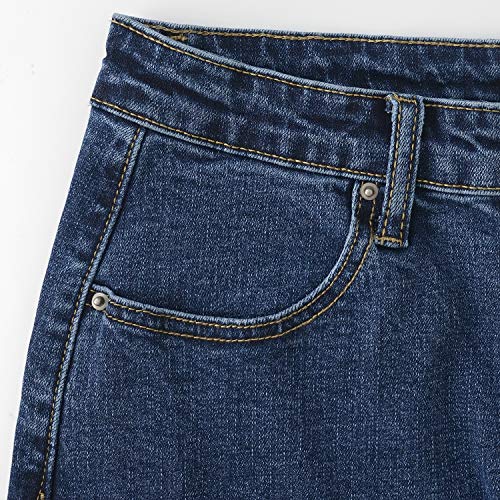 H HIAMIGOS Mujer Retro Falda de Mezclilla Midi Vaquera Faldas, Negro