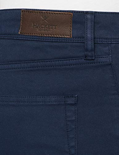 Hackett London GMT Dye Texture 5 Pckt Pantalones, Azul (5PF), 36W / 32L para Hombre
