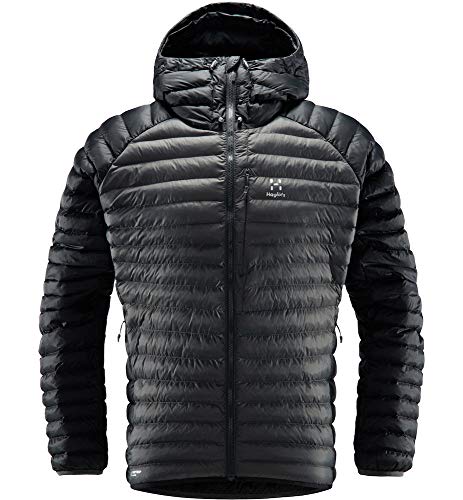 Haglöfs Essens Mimic Hood Chaqueta De Pluma Sintética para Hombre, True Black/Magnetite, XL