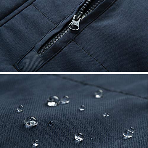 HAINES Parkas Hombre Abrigo Invierno Chaqueta Parka con Capucha Cálido Chaqueta Militar BLU 2XL