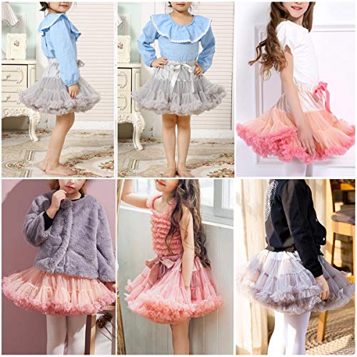 Happy Cherry - Falda de Tutú para Bebés de Princesa Vestido de Tul de Capas de Volantes con Cinta de Bowknot para Danza Boda Fiesta Partido Disfraz para Infantiles Niña de 0-2 Años - Azul