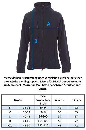 Happy Clothing Chaqueta de forro polar para mujer, para exterior, sin capucha, con cuello, color azul oscuro, negro, tallas S, M, L Blanco XL