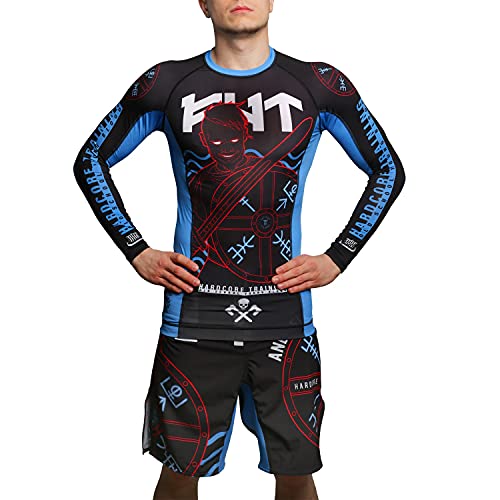 Hardcore Training Norman Viking Fight Shorts Hombre Pantalones Cortos MMA BJJ Boxeo Grappling Fitness No Gi