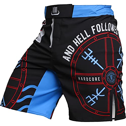 Hardcore Training Norman Viking Fight Shorts Hombre Pantalones Cortos MMA BJJ Boxeo Grappling Fitness No Gi