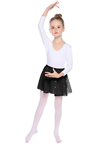 Hawiton Falda Tul niña, Corta Lentejuelas Princesa Enagua Danza de Ballet Tutu Vestido de Fiesta Disfraz