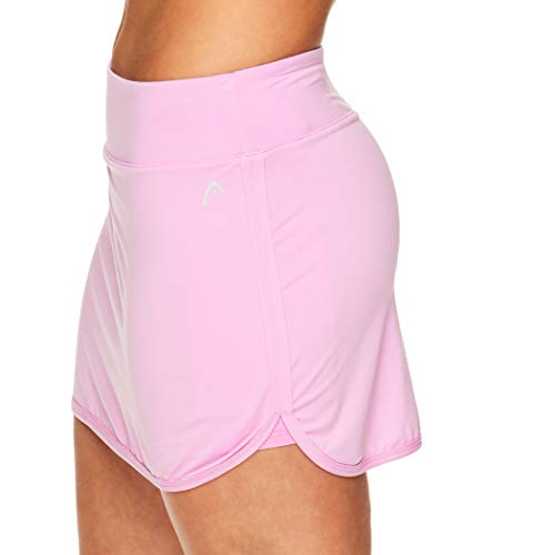 HEAD Falda de tenis atlética para mujer con bolsillo para pelota – Falda de entrenamiento de golf y para correr - rosa - X-Large