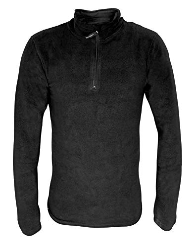 HEAT HOLDERS - Hombre Microfleece Invierno Camiseta Interior Termica Manga Larga para Frio con Cremallera (Large (42-44" Chest), Microfleece)