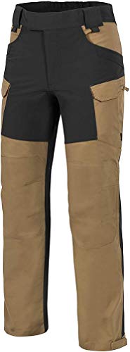 Helikon-Tex HOP Hybrid Outback pantalones para hombre, DuraCanvas VersaStretch, Campo, 42W x 36L, Marrón Coyote / Verde Taiga.
