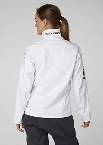 Helly Hansen HP Racing Prueba De Viento Y Respirable Cuello Forro Polar Marina Deportes Navegación Chaqueta Impermeable, Mujer, Blanco, XS
