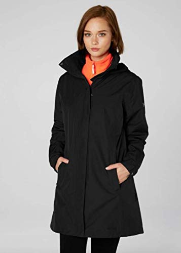 Helly Hansen W Aden Long Chaqueta, Mujer, Black, M