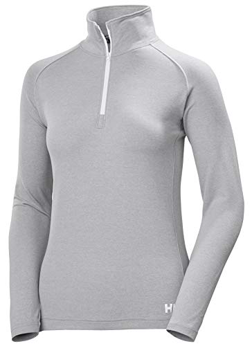 Helly Hansen W Verglas 1/2 Zip Suéter con Media Cremallera, Mujer, Grey Fog Melange, L
