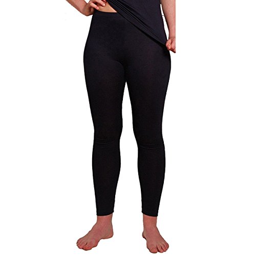 HERMKO 1720 2 leggings de mujer 100% algodón orgánico, Farbe:negro, Größe Damen:40/42 (M)