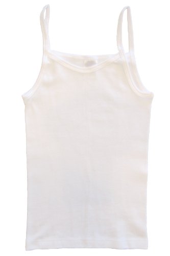 HERMKO 2460 Kit de Cuatro Camisetas Interiores para Chicas, Hechas de algodón 100% de la UE, Camiseta Interior de Fibra Natural para Chicas, Precio de fábrica, Farbe:Blanco, Größe Kinder:3-4 años
