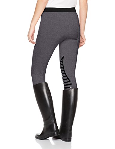 HKM 9228, Reitleggings Starlight, Pantalones de Equitación para Mujer, Gris (Hellgrau/Schwarz), 38