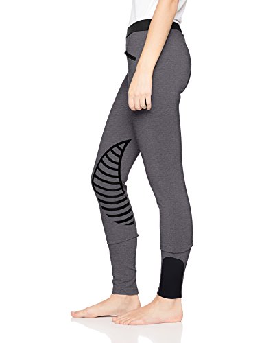HKM 9228, Reitleggings Starlight, Pantalones de Equitación para Mujer, Gris (Hellgrau/Schwarz), 38