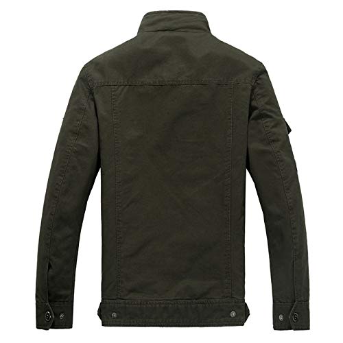 HNOSD Chaqueta Militar de algodón Hombre 2019 Chaquetas Militares de Estilo Soldado de otoño Chaquetas de Bombardero para Hombre para Hombre Talla Grande Negro (heise) 6XL