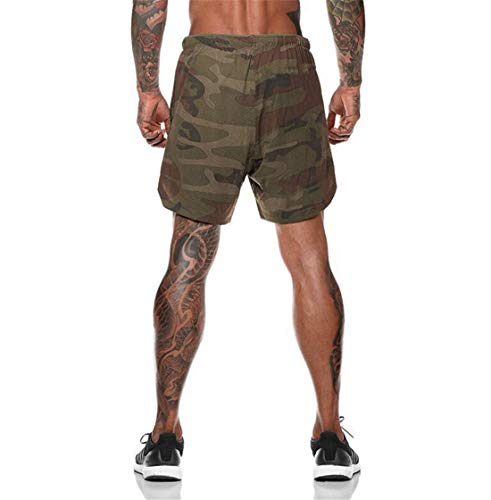 Hombre Pantalons Cortos Sportive Short con Bolsillos Gym Correr Fitness Futball Basketball Short Pantalon XL Dear-XiaoBao