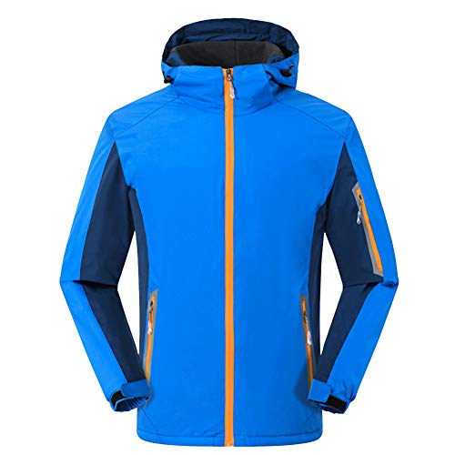 Hombre/Mujer Pantalones tácticos de esquí de nieve Espesar Aislamiento con forro polar Pantalones Carga de Montaña Prueba de Viento Senderismo y Trekking cálidos para caminar de invierno s Azul M