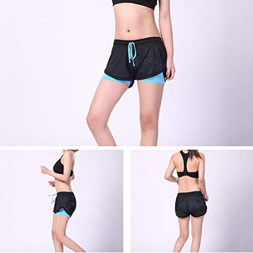 Homieco 2 en 1 de Malla Transpirable de Secado rápido de Malla de Doble Capa Corriendo Entrenamiento Gimnasio Yoga Entrenamiento Pantalones Cortos Activos Pantalones