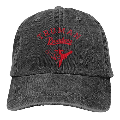 Hoswee Gorra de Béisbol Ajustable Truman Bombers Adult Custom Jeans Outdoor Sports Hat Snapback Sombreros